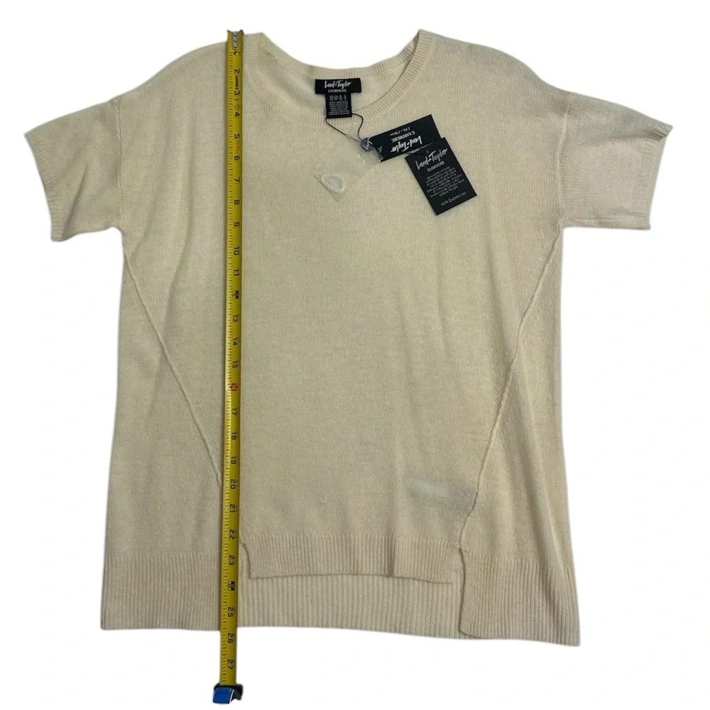 LORD & TAYLOR CASHMERE Short sleeves‎ Sweater Size XSMALL
